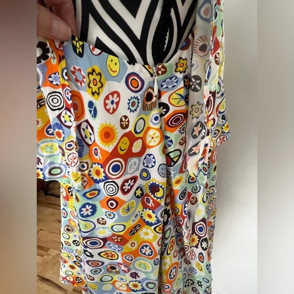 NWT STAUD Caya Tiered Flowy Retro Millefiori Multi Print Maxi Dress - Picture 13 of 16